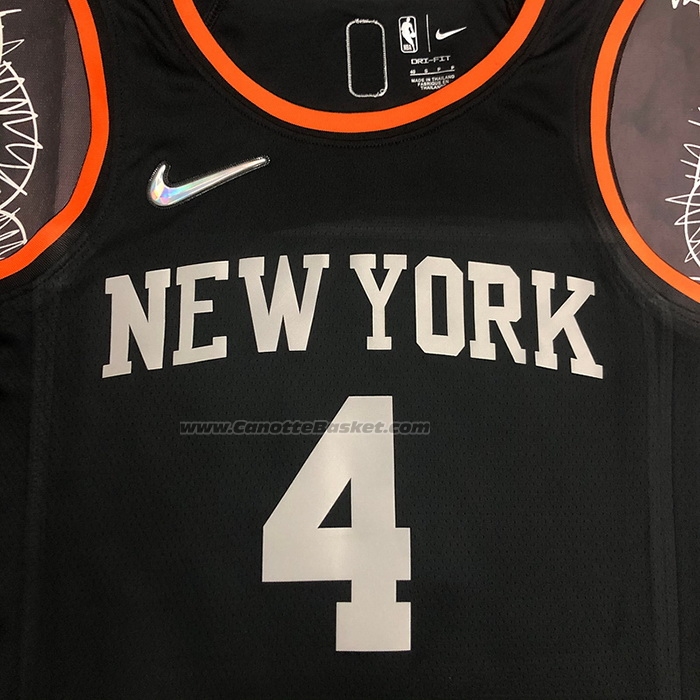 Maglia New York Knicks Derrick Rose NO 4 Select Series Nero